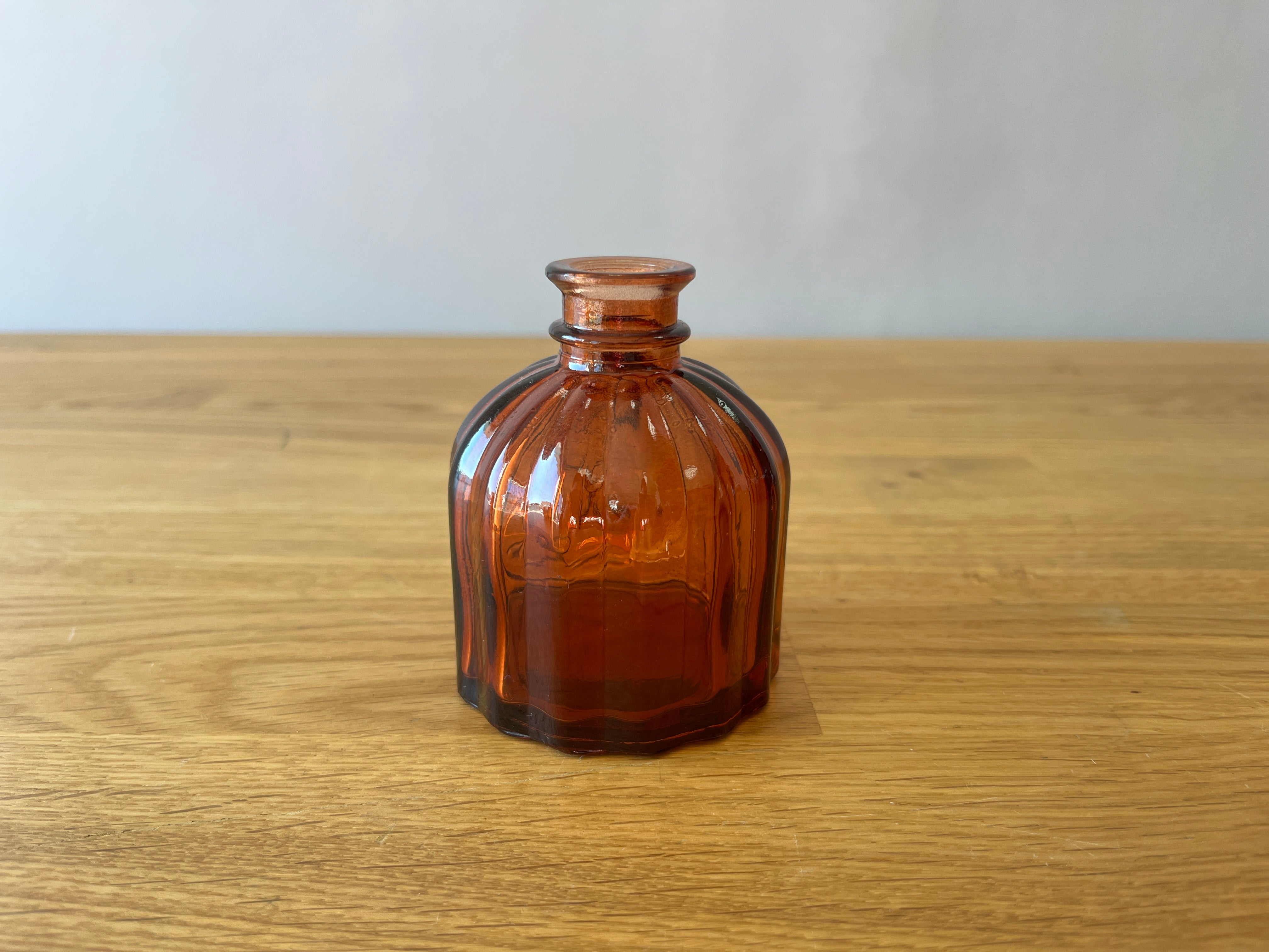 Amber Glass Bud Vase