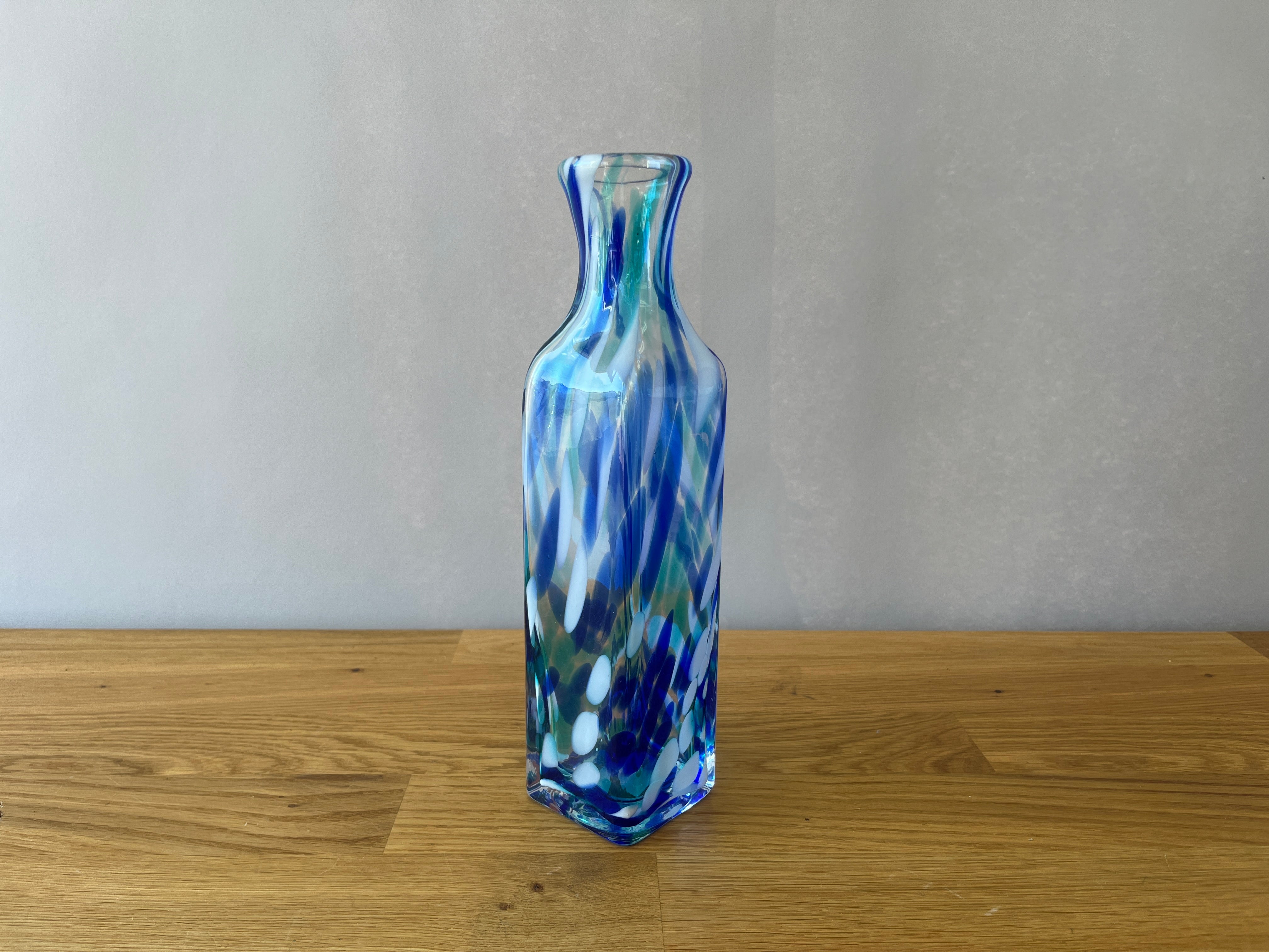 Blue Two Tone Painted Vase