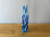 Blue Two Tone Painted Vase