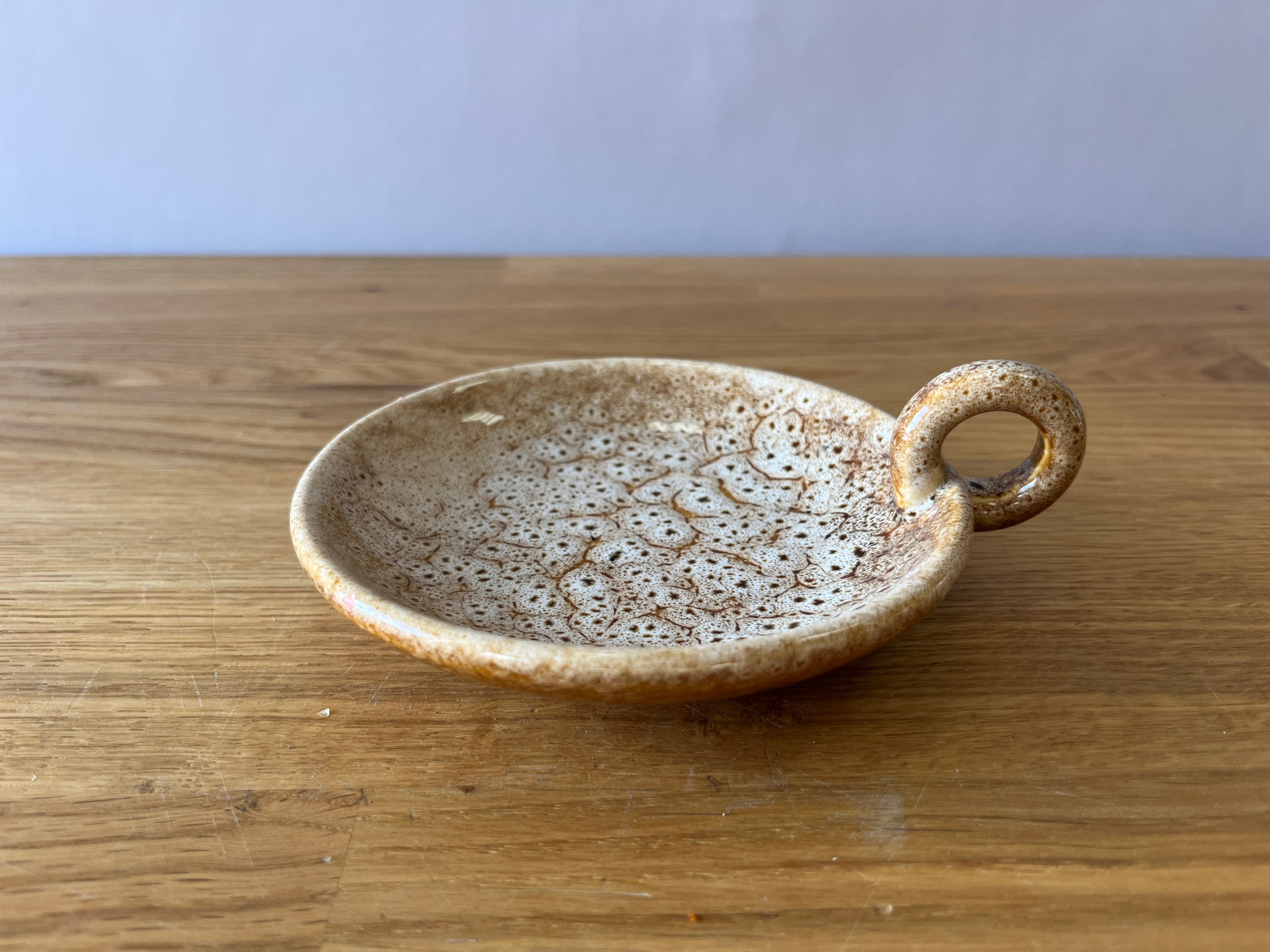 Brown candle holder tray