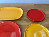 Bright red side plate