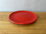 Bright red dinner plate