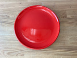 Bright red dinner plate