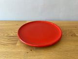 Bright red side plate