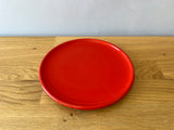 Bright red side plate
