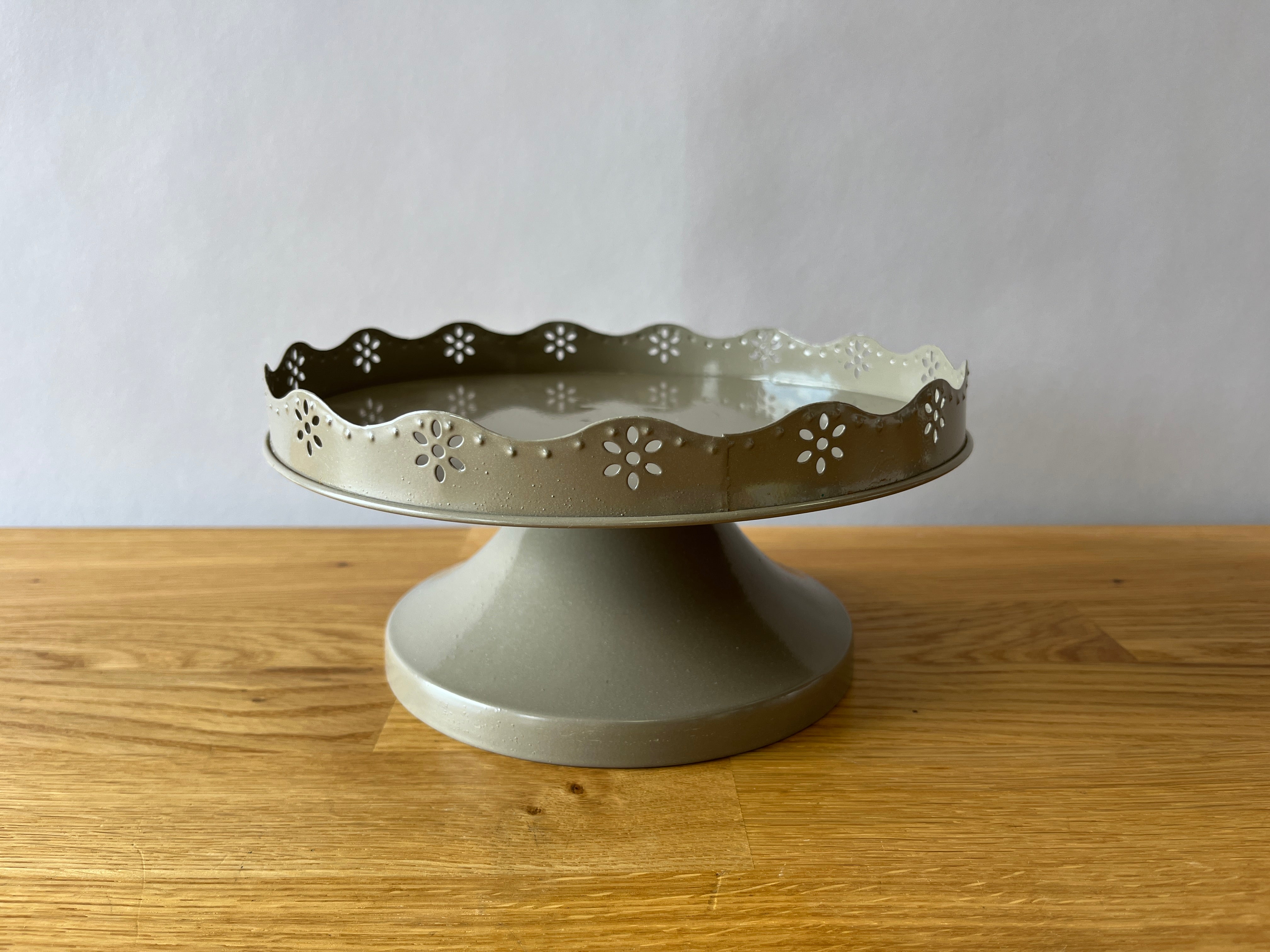 Brown metal cake stand