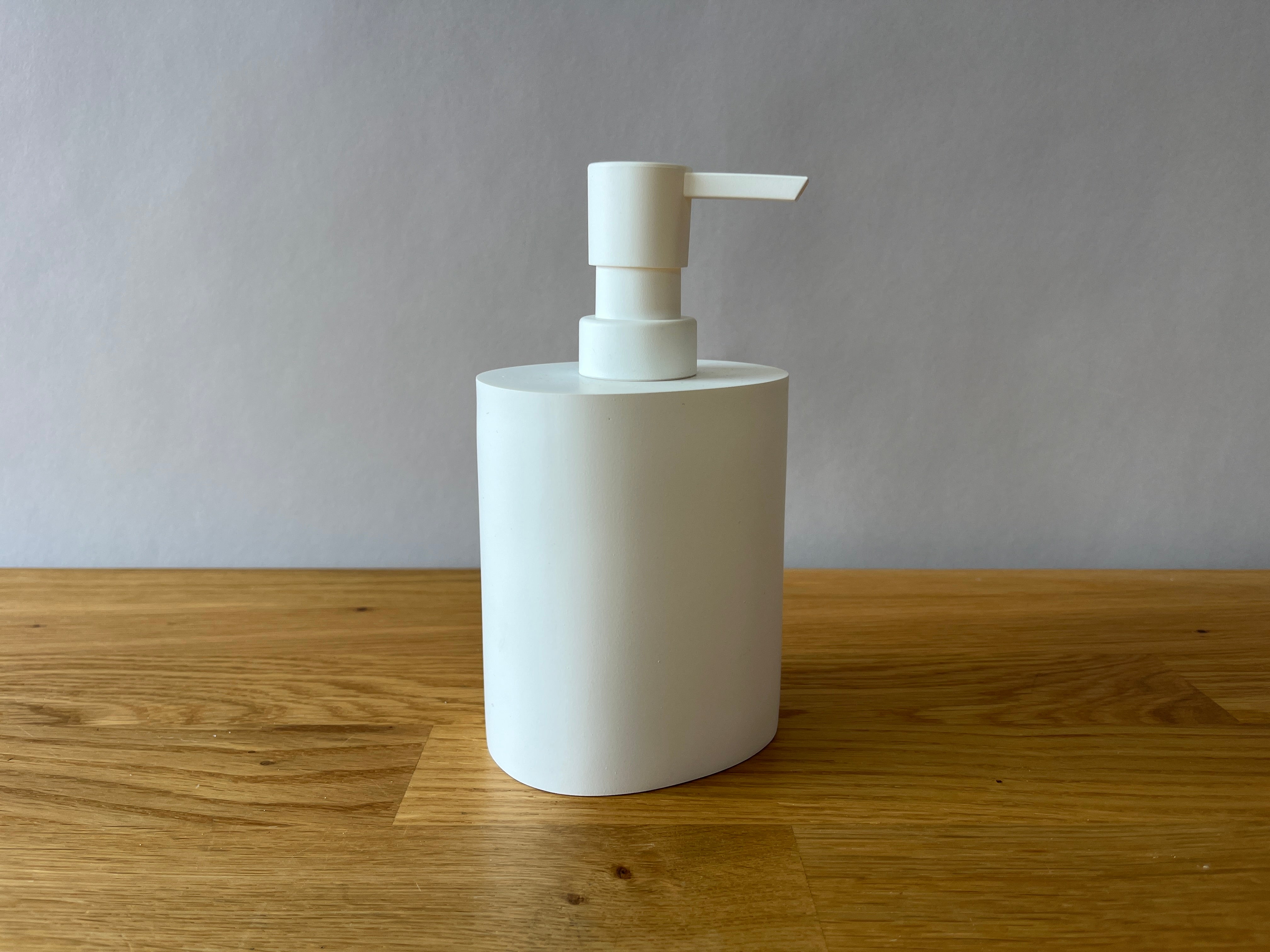 matte white soap dispenser