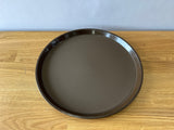 brown server tray