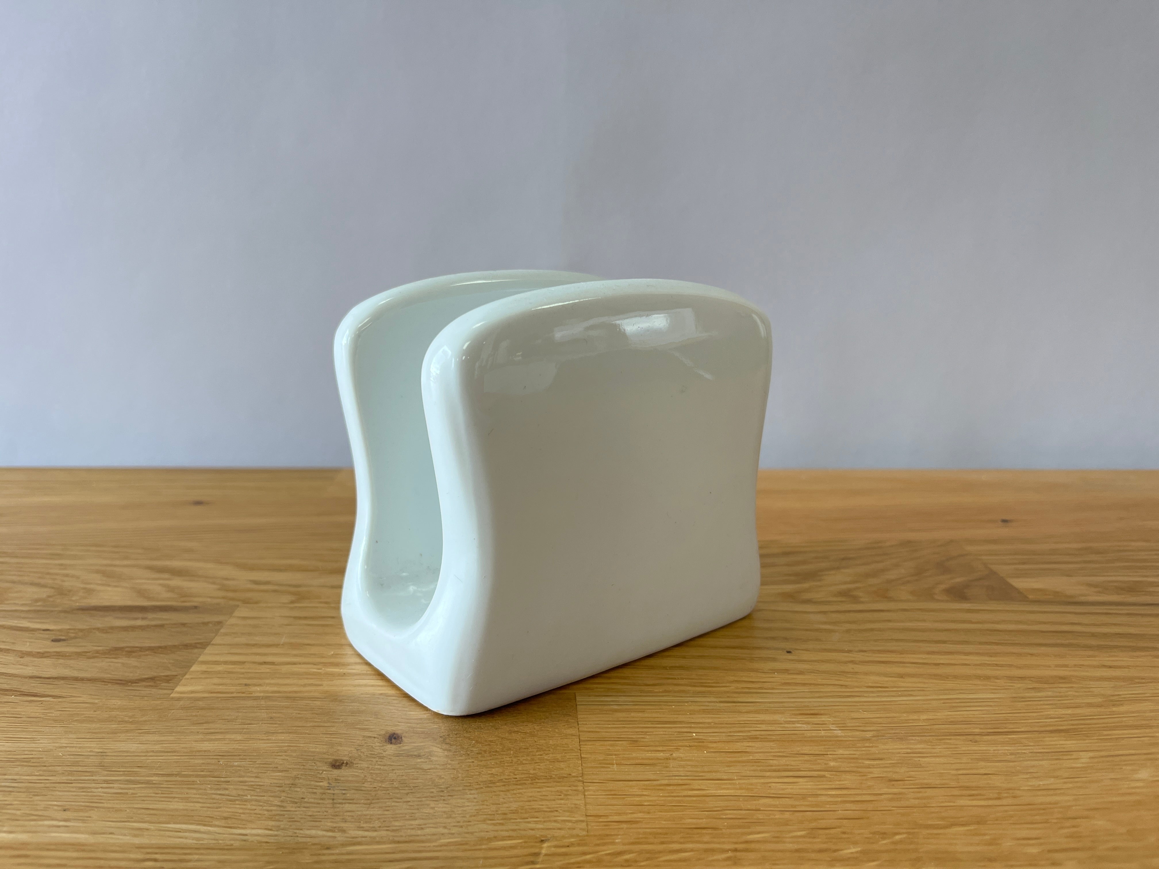 White napkin holder