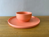 Pink melamine dinner plate