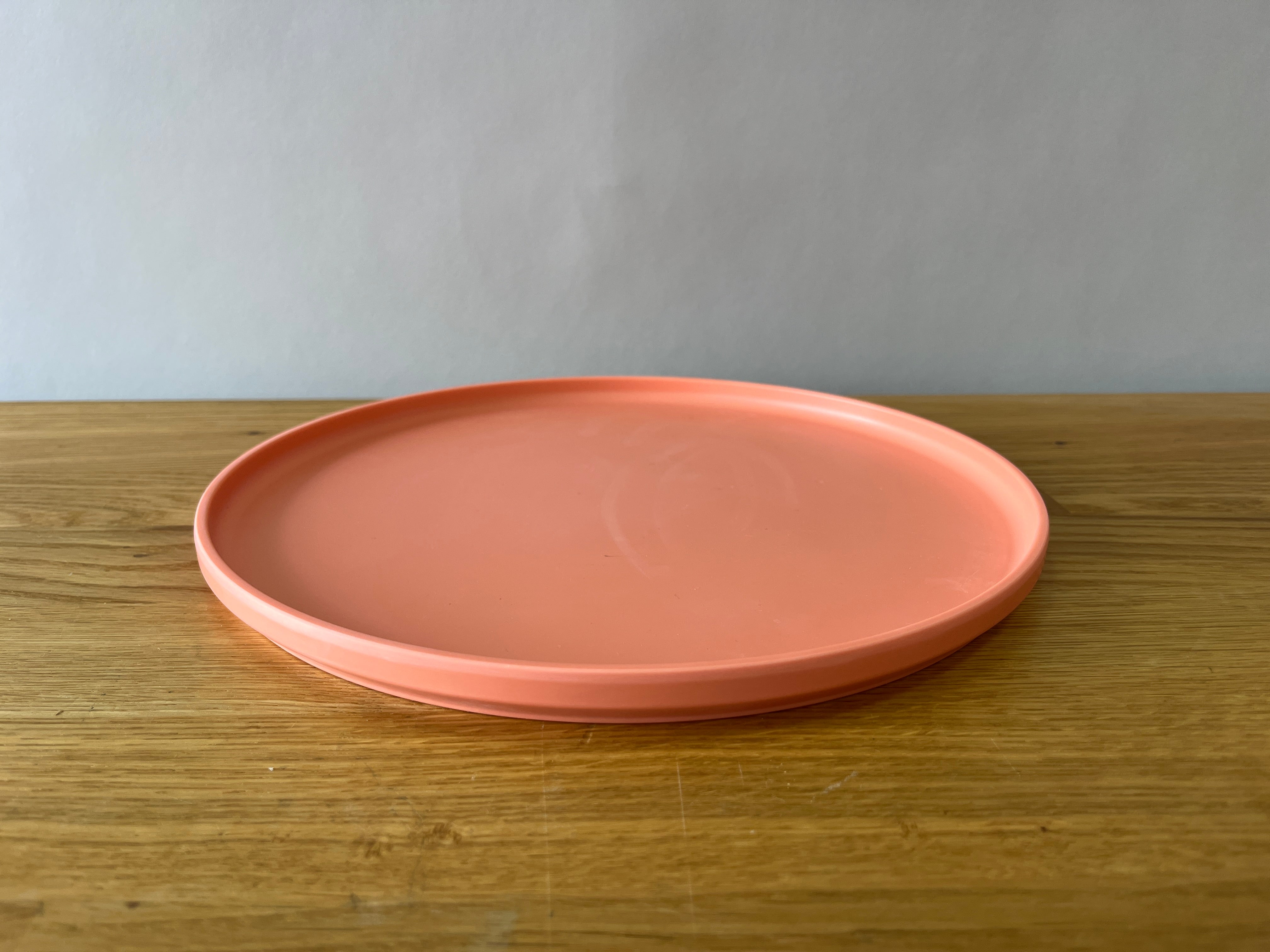 Pink melamine dinner plate