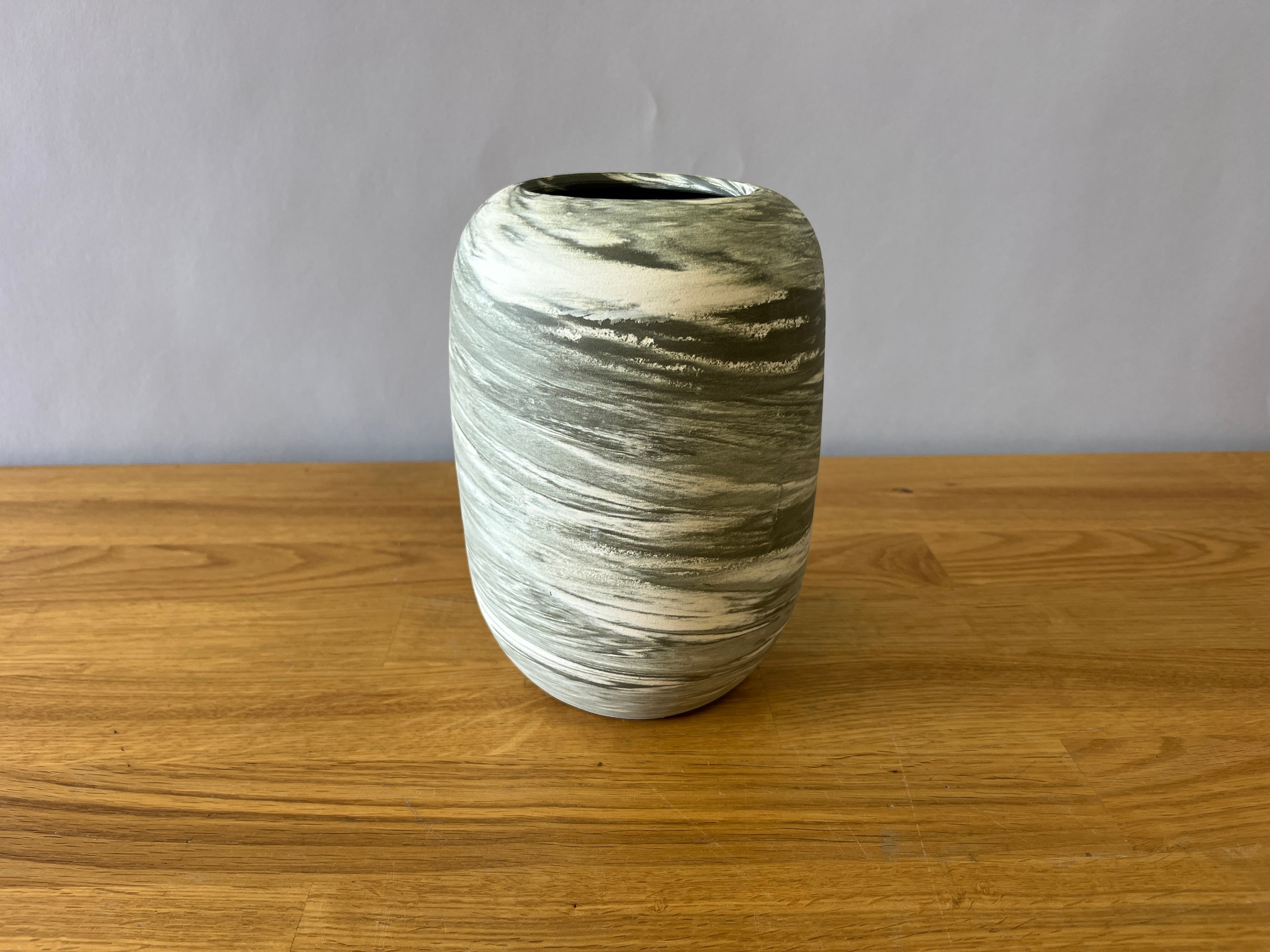 Grey Swirl Design Vase