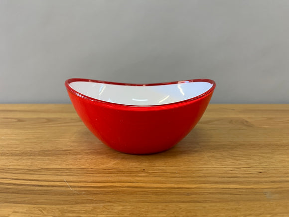 Red Asymmetrical Bowl