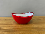 Red Asymmetrical Bowl