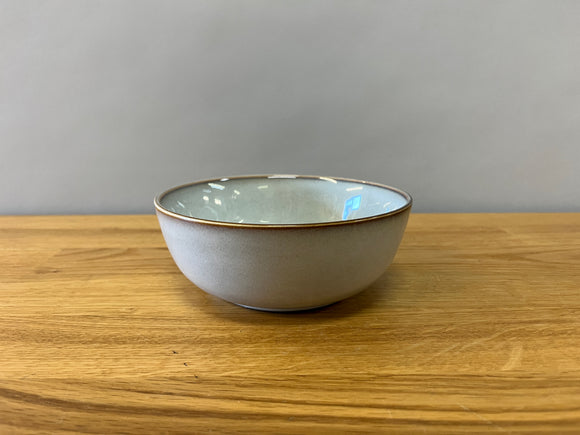 Grey Bowl with Brown Rim