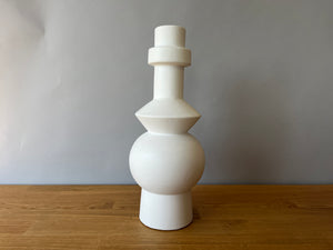 Abstract Asymmetric White Vase