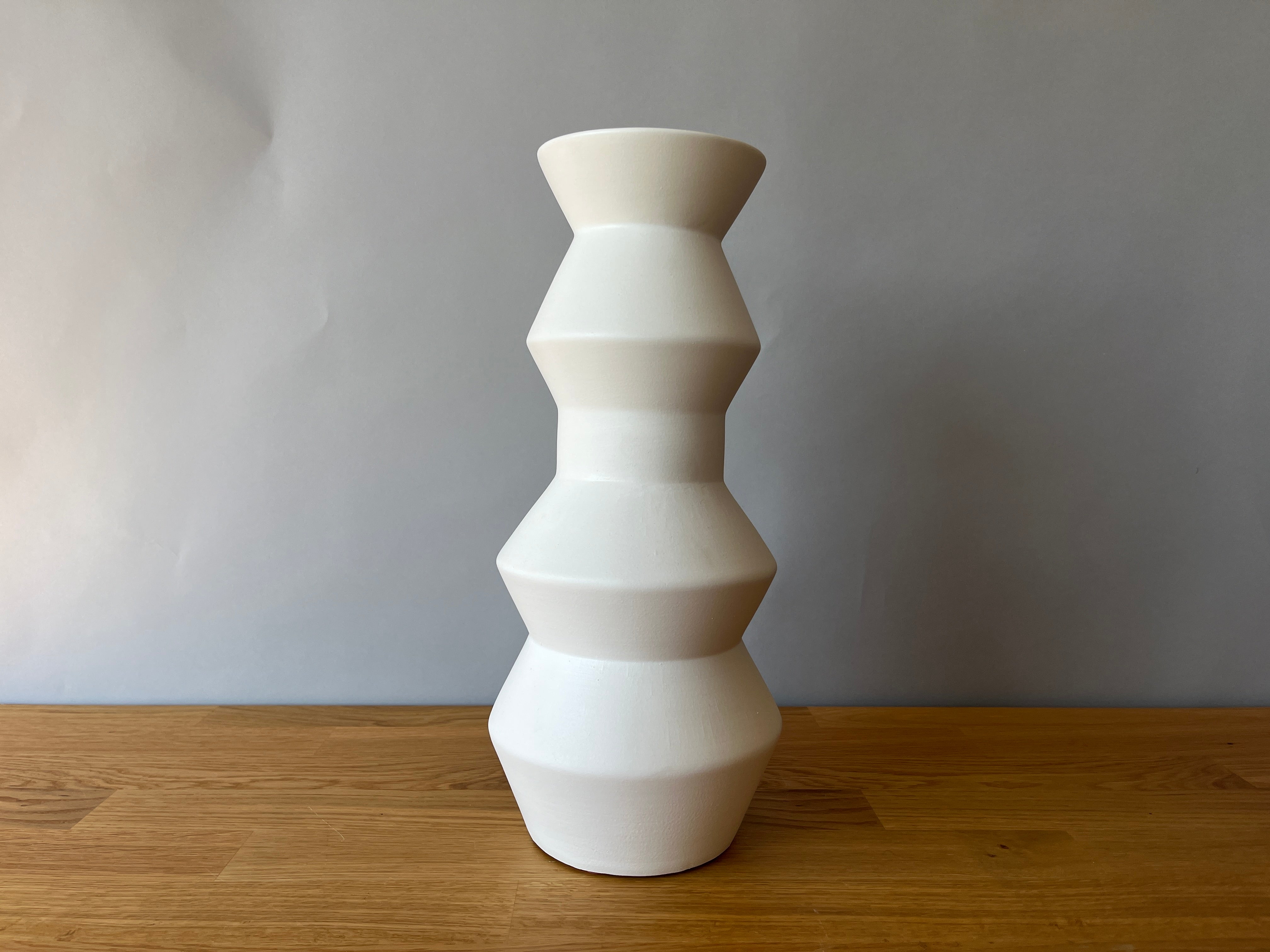 Tapered White Vase