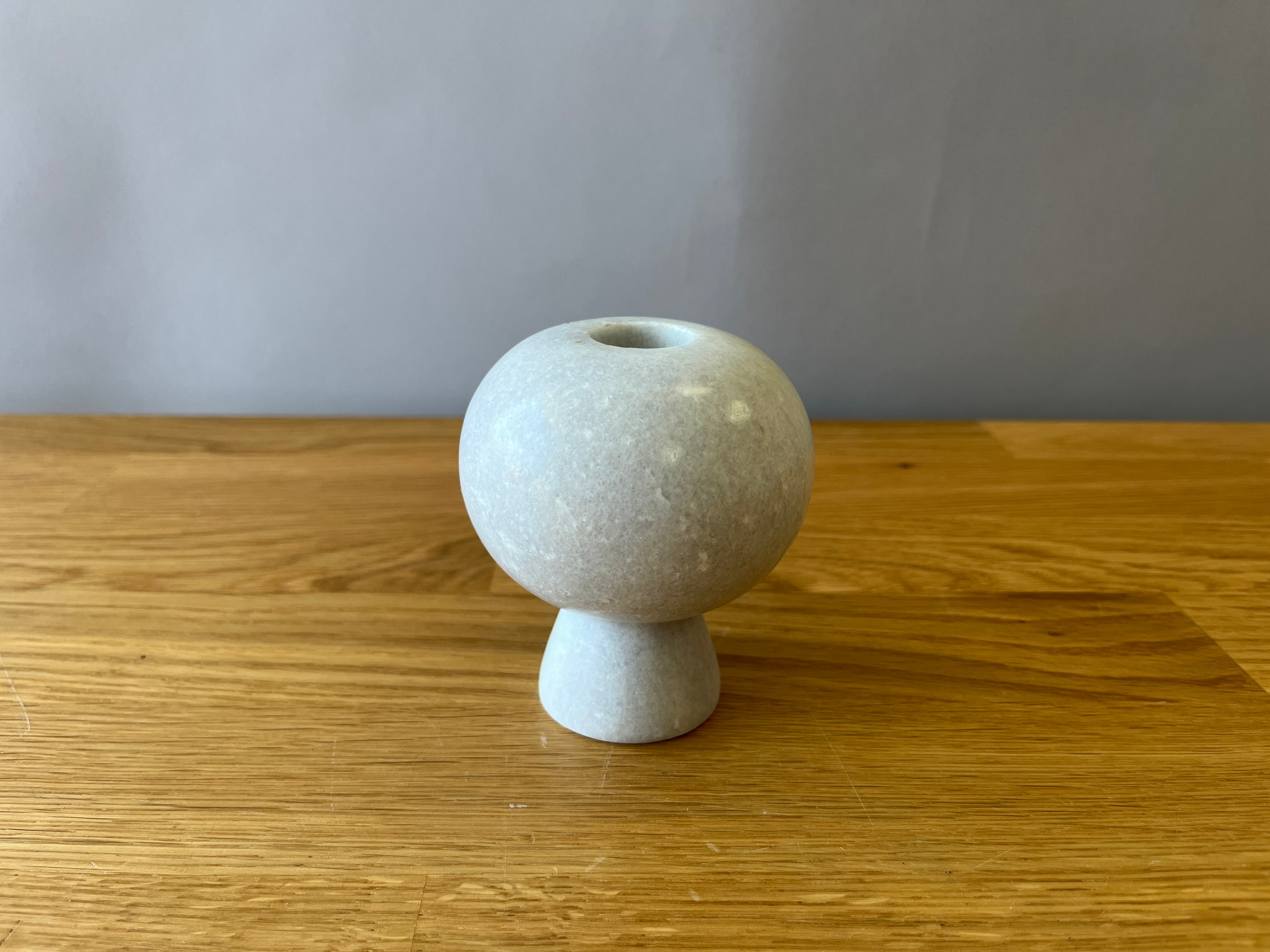 marble bulb taper candle holder
