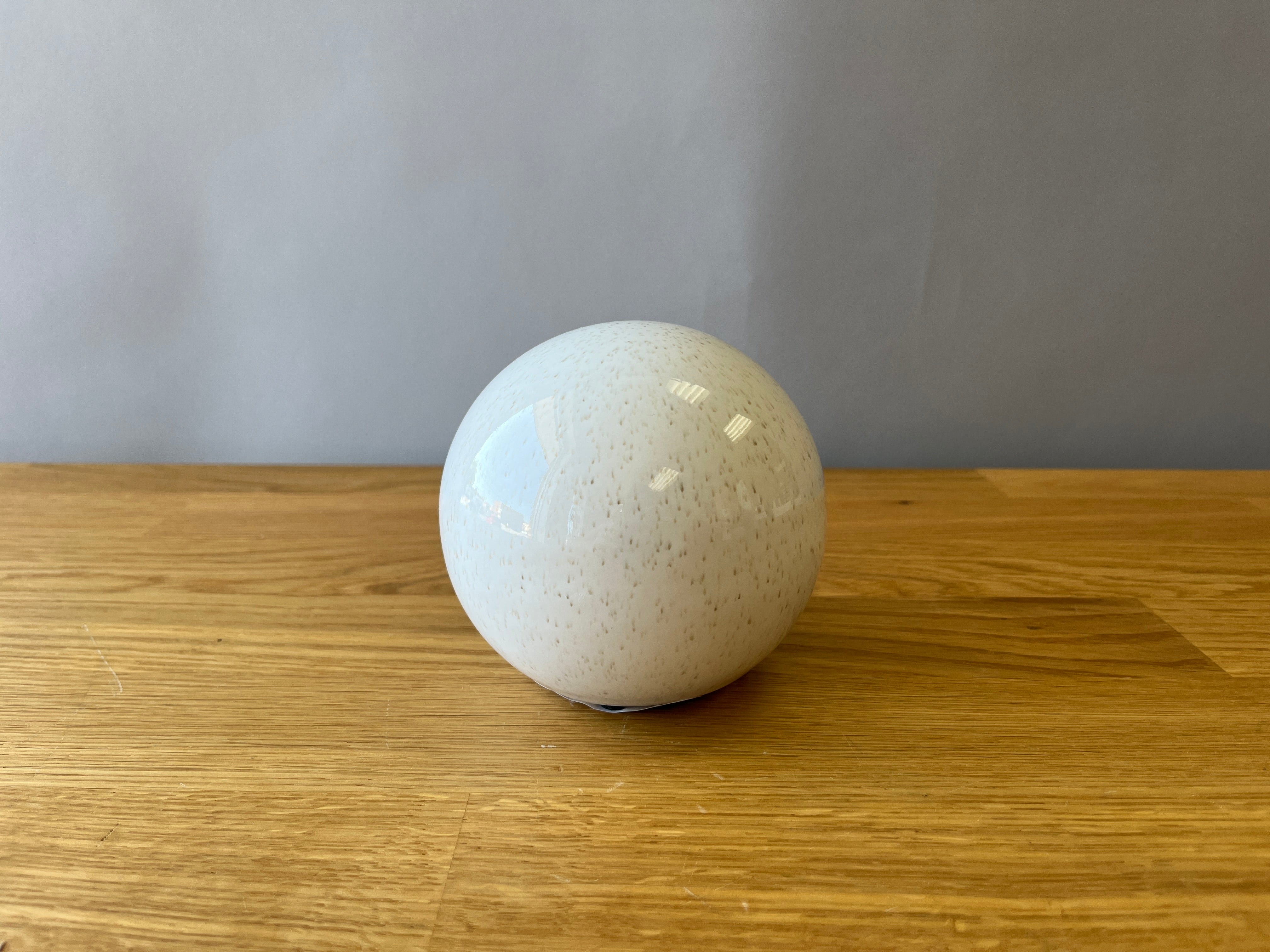 white speckled decorative sphere