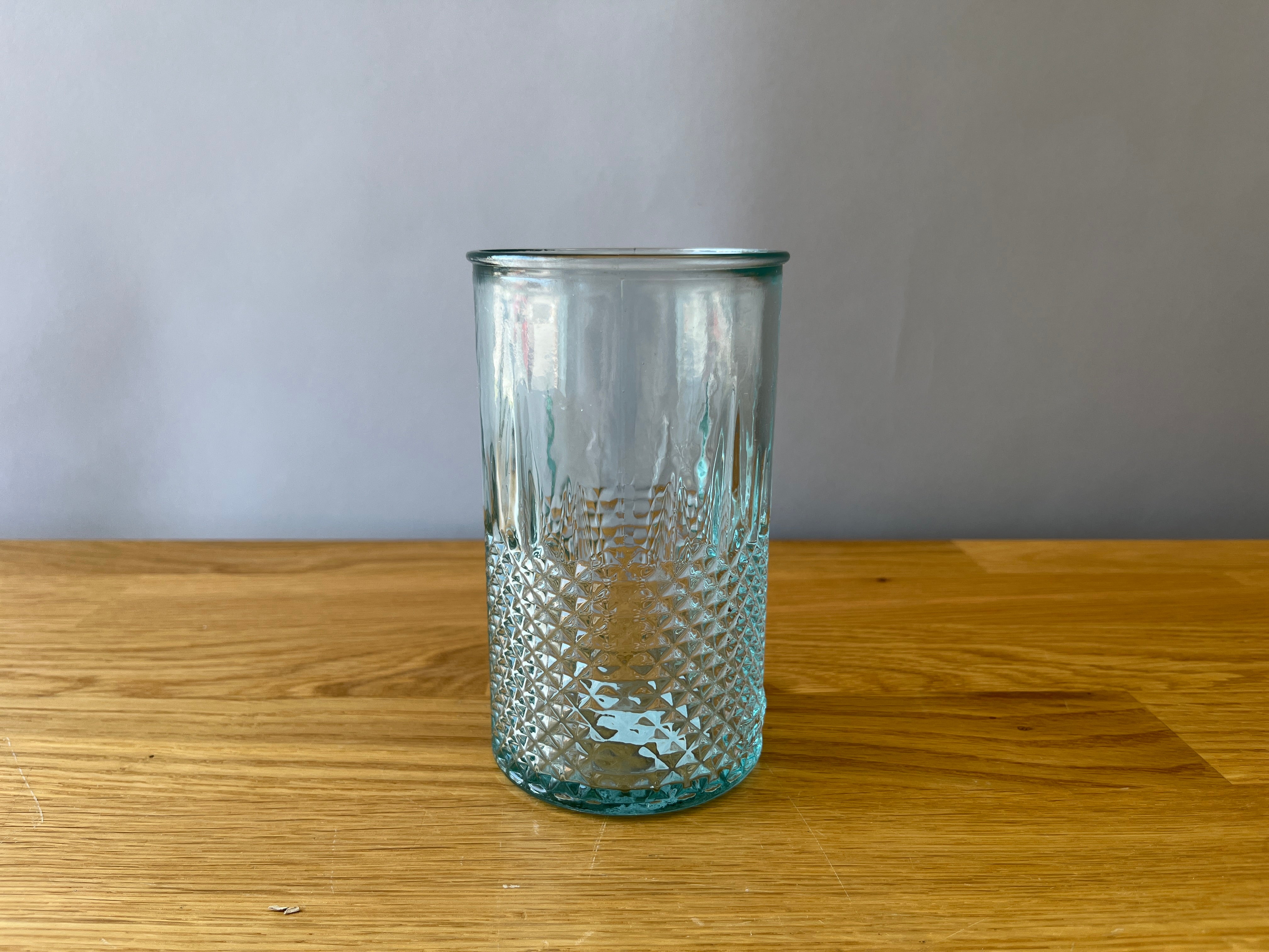 Blue glass cup