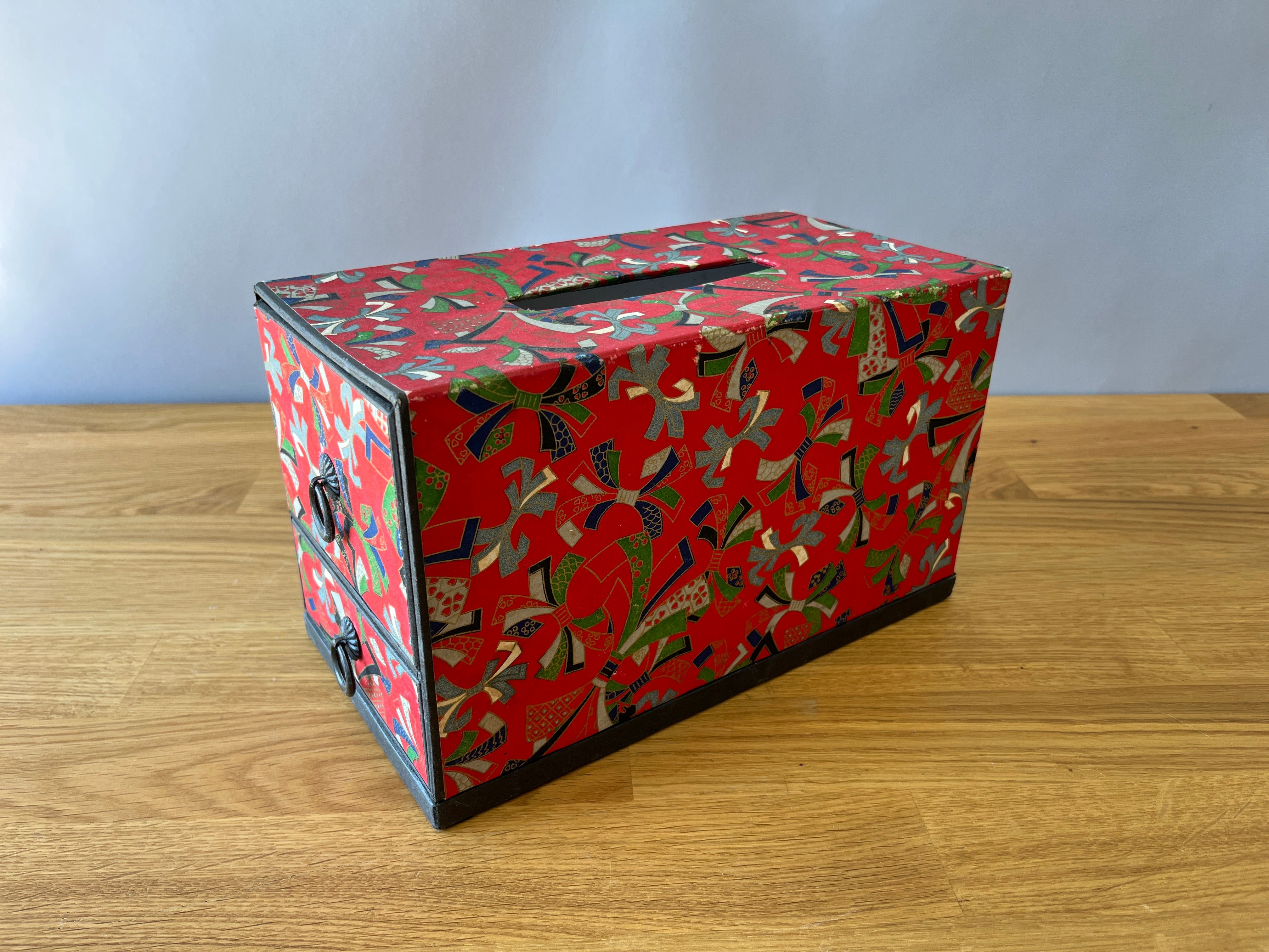 Red tissue box