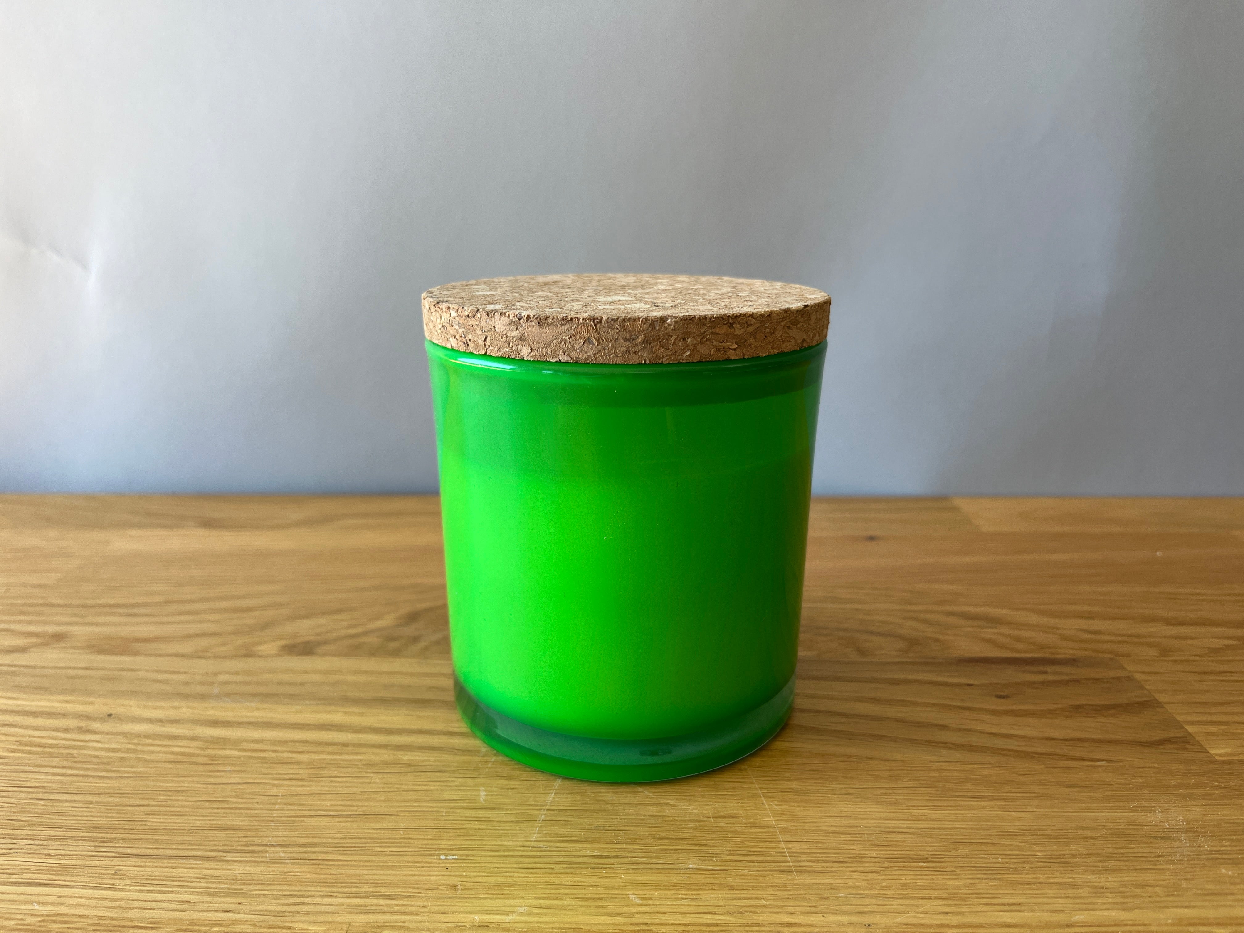 Green Glass Candle