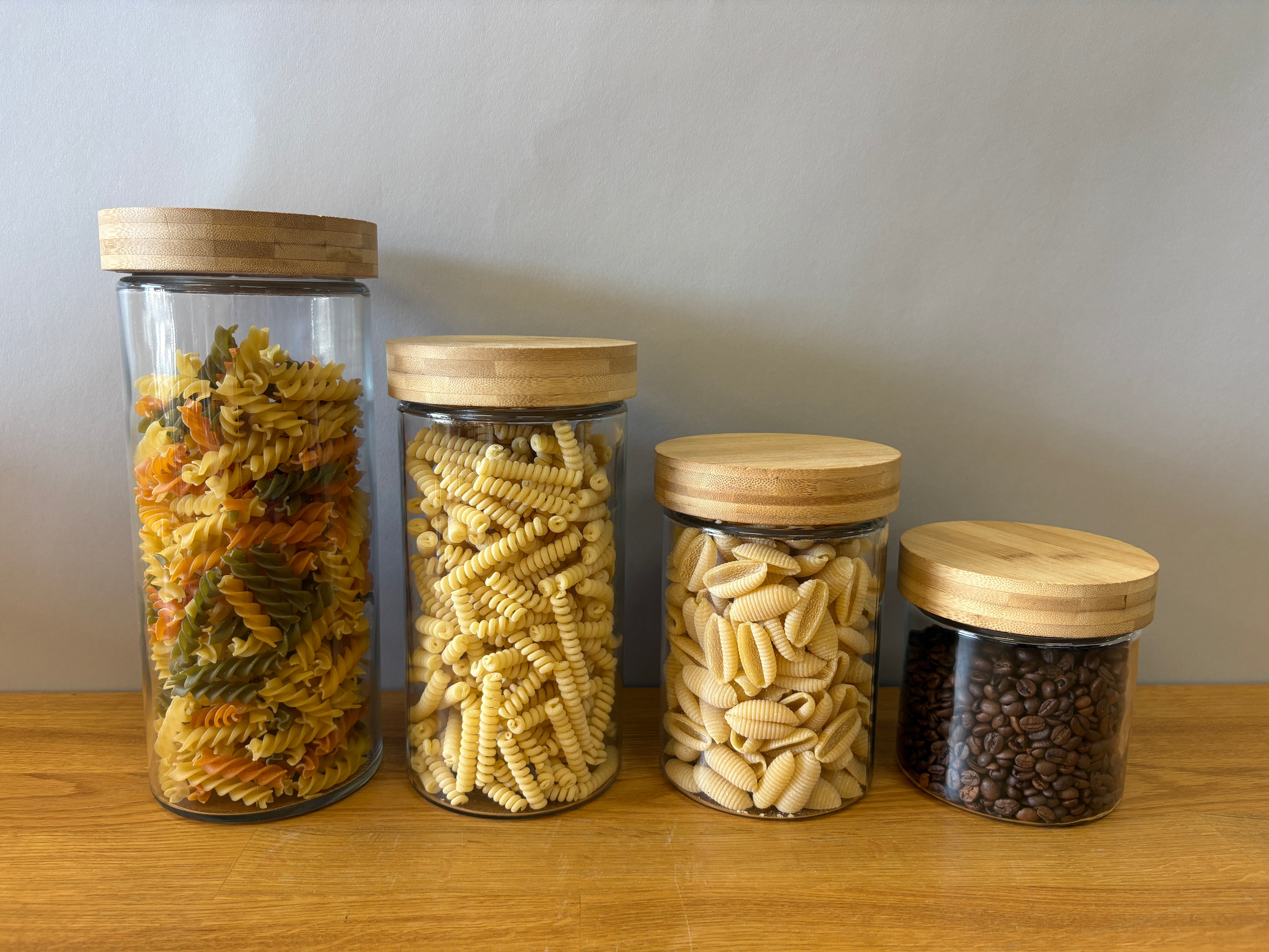 Canister Set with Bamboo Lid