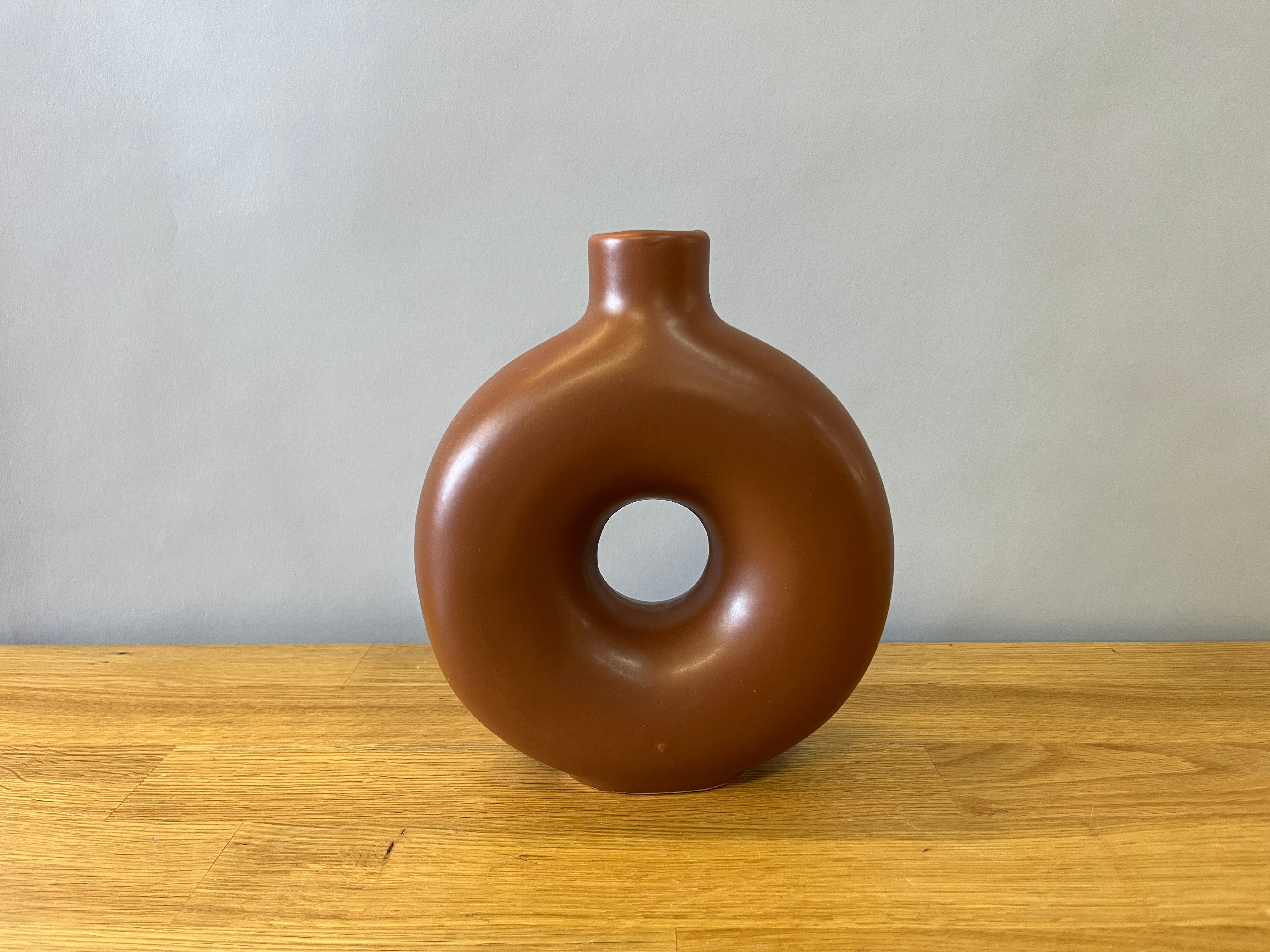 Brown Circular Vase