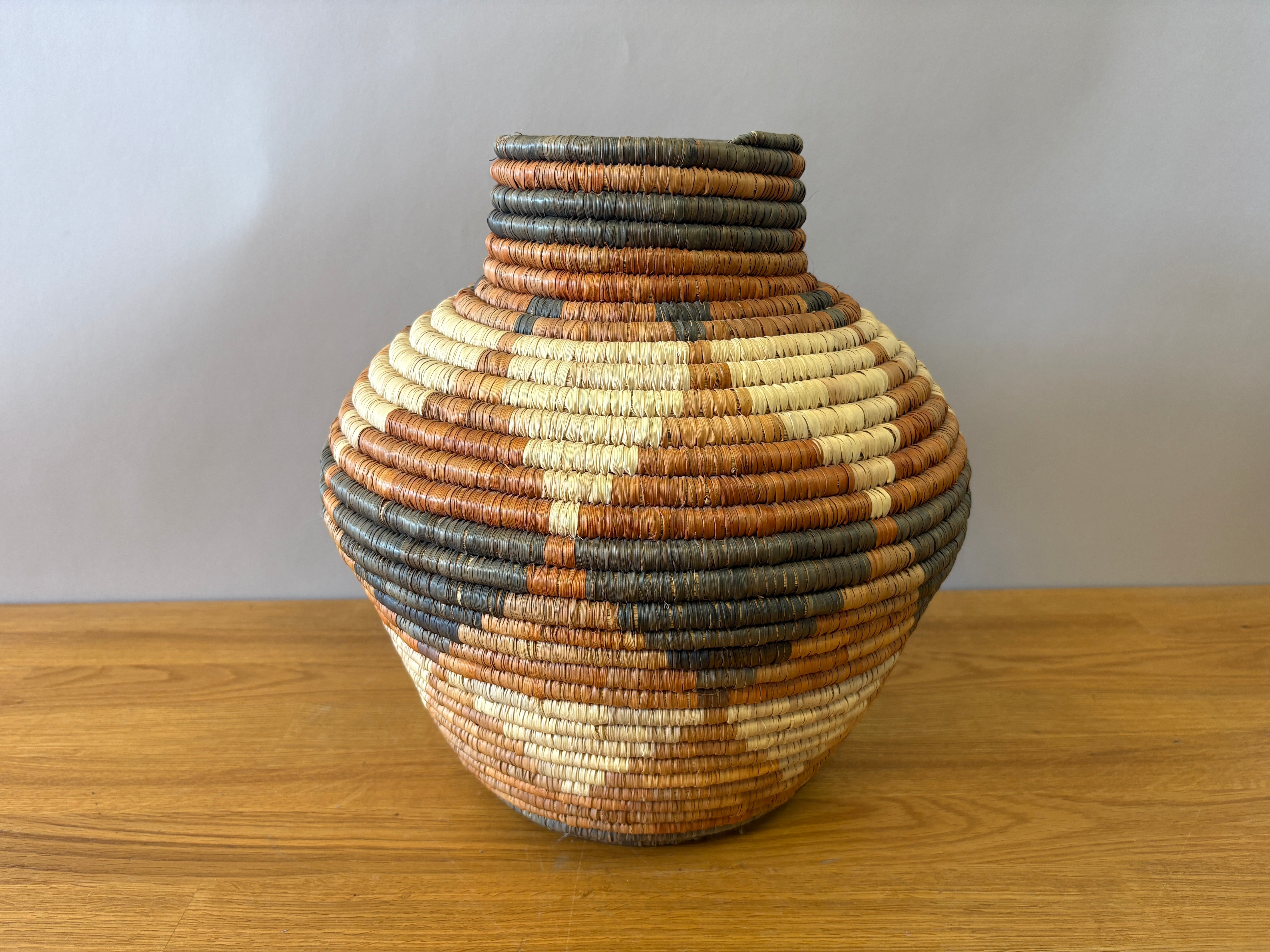 Multicoloured Woven Vase
