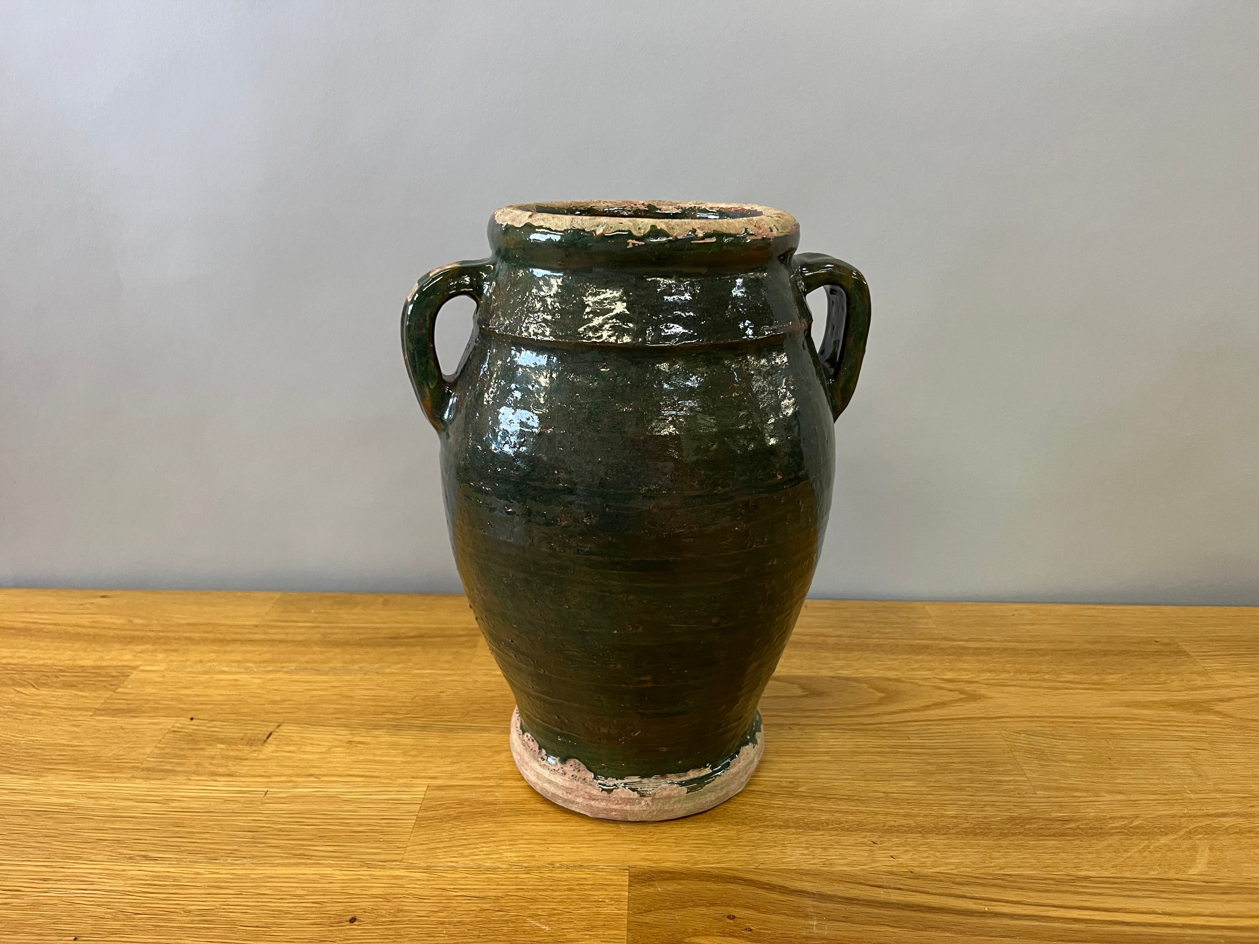 Green Glazed Clay Pot