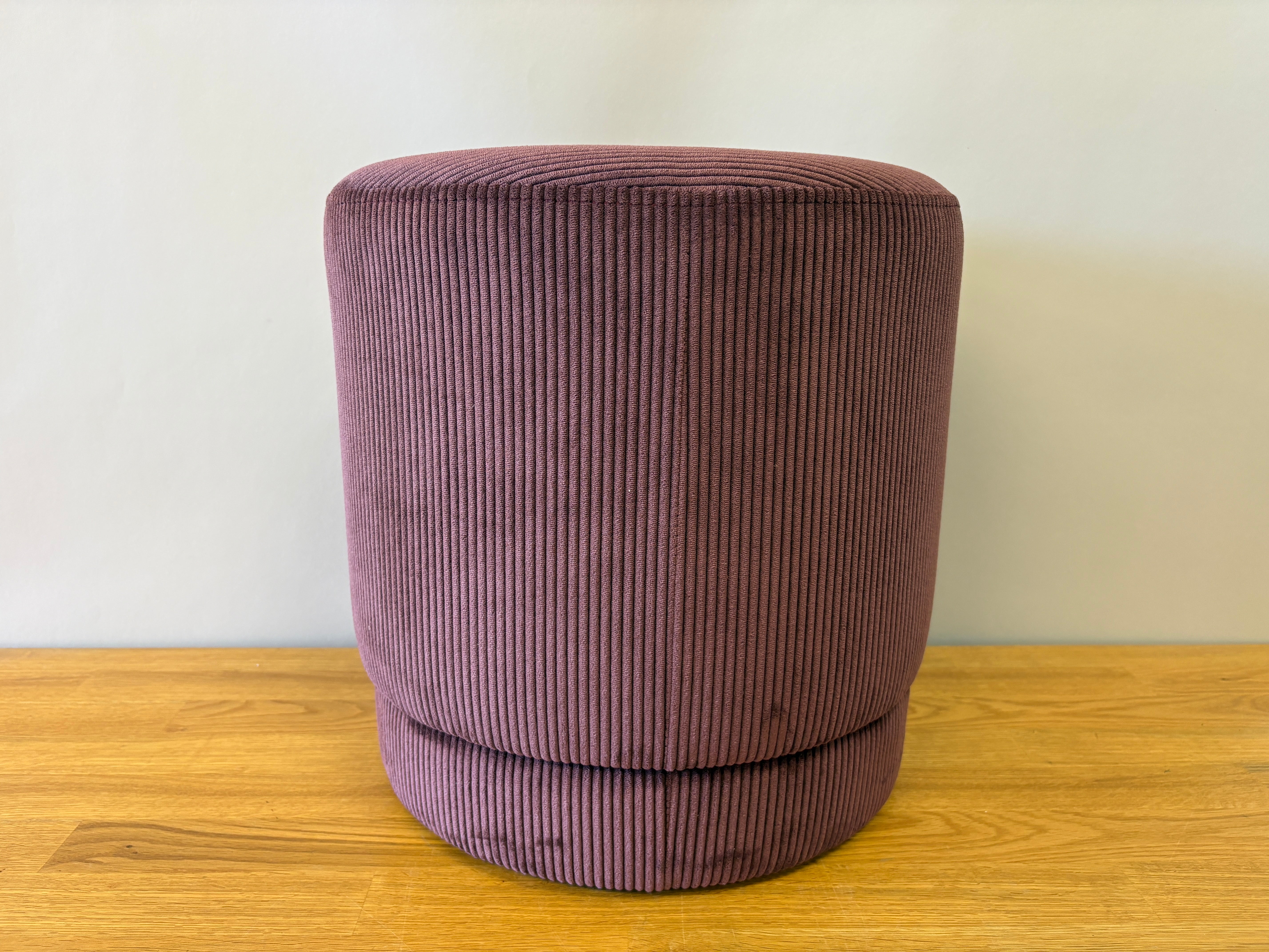 Purple Fluted Ottoman