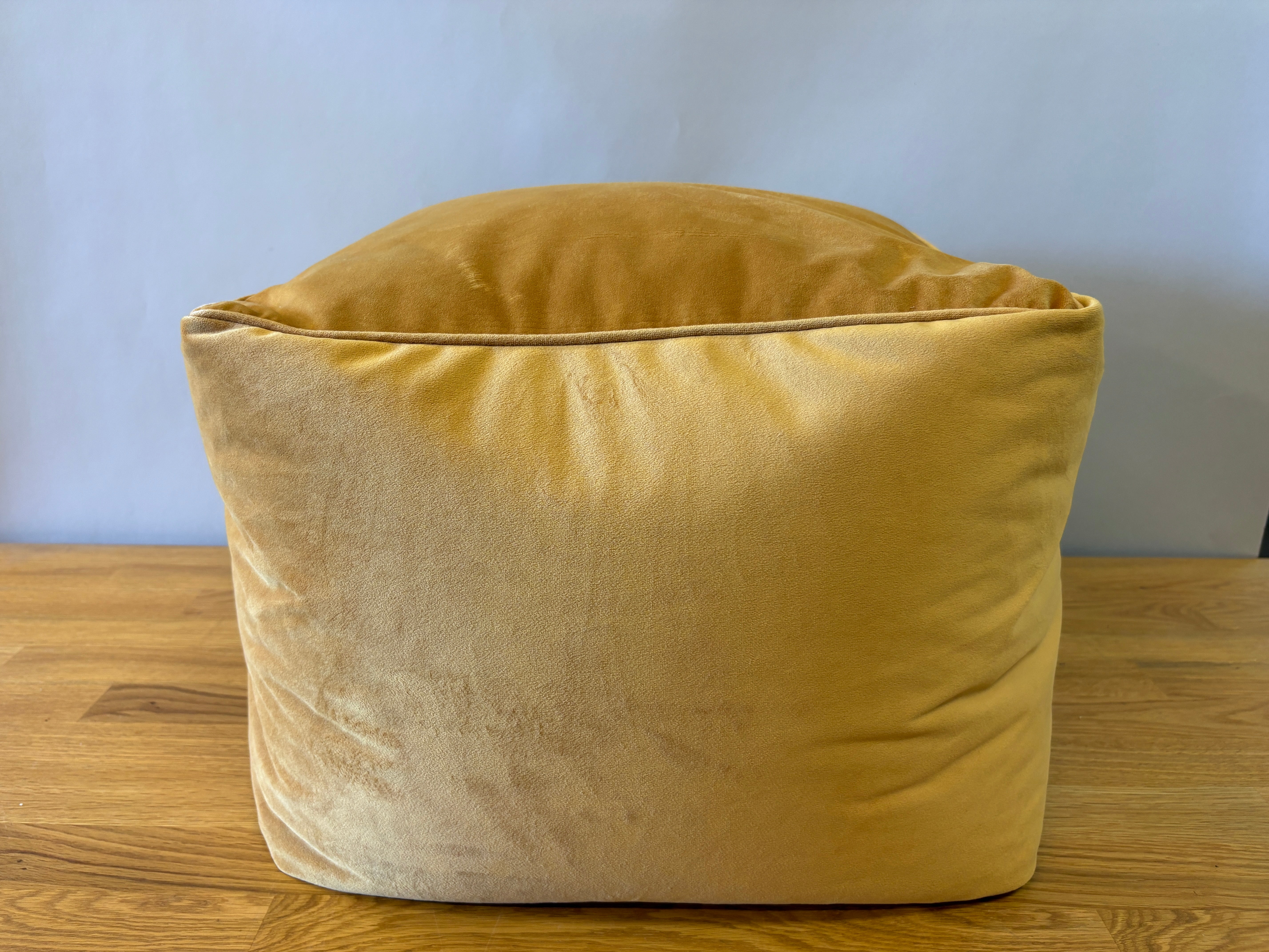 Yellow Square Pouf