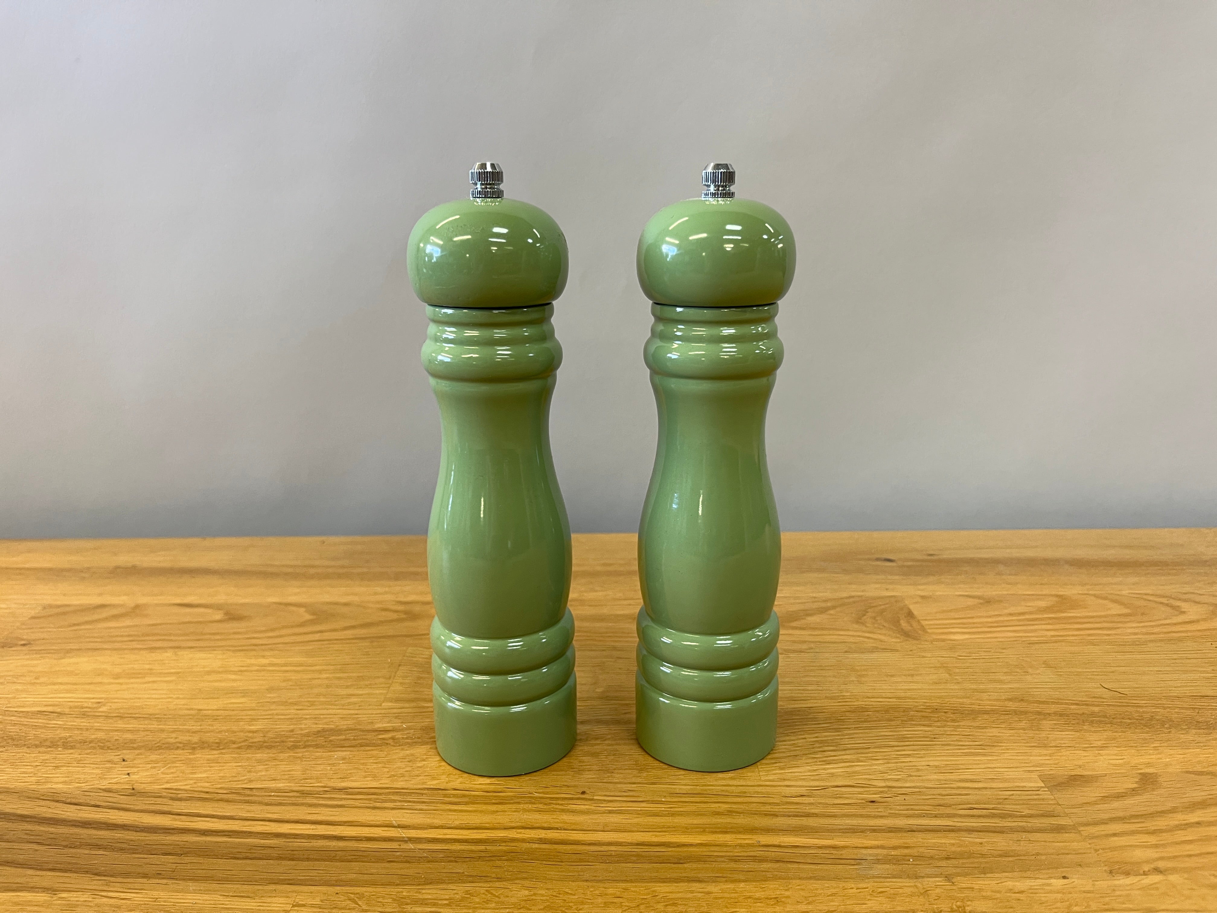 Light Green Salt and Pepper Shakers