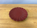 Dark Red Flower Plate