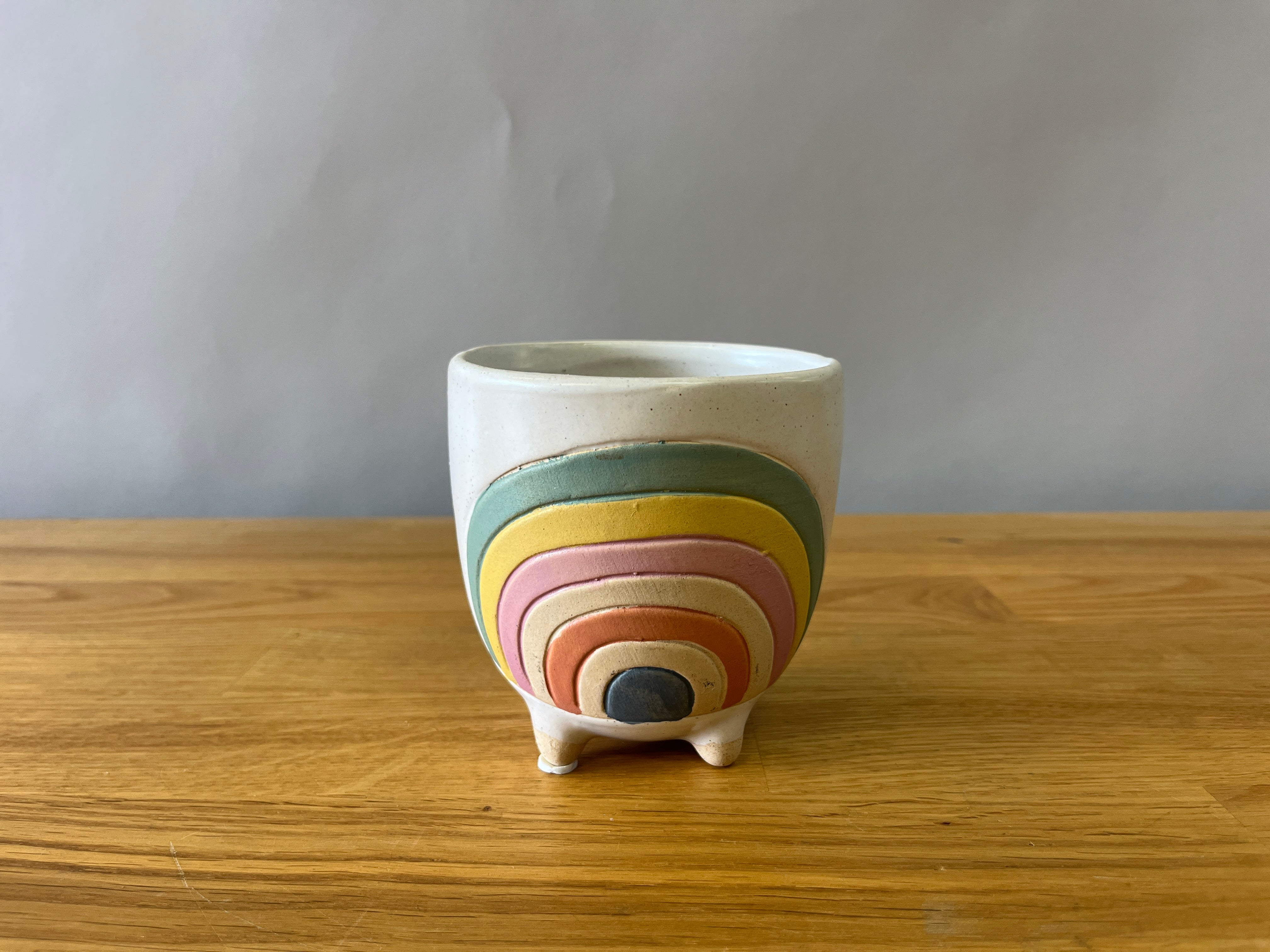 Plant Pot with Rainbow