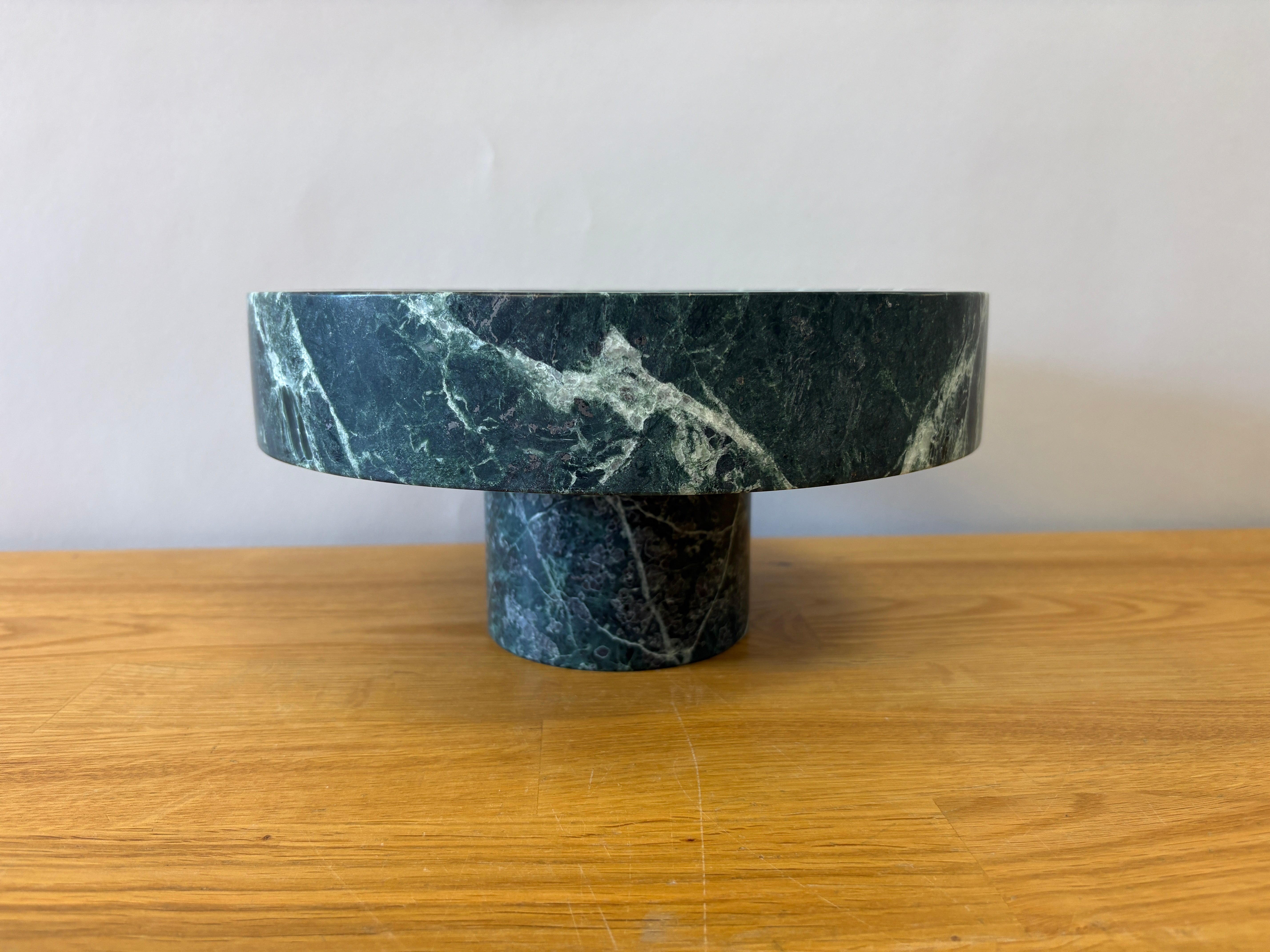 Green Marble Pedestal Fruit Bowl