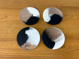White and Black Resin Coaster