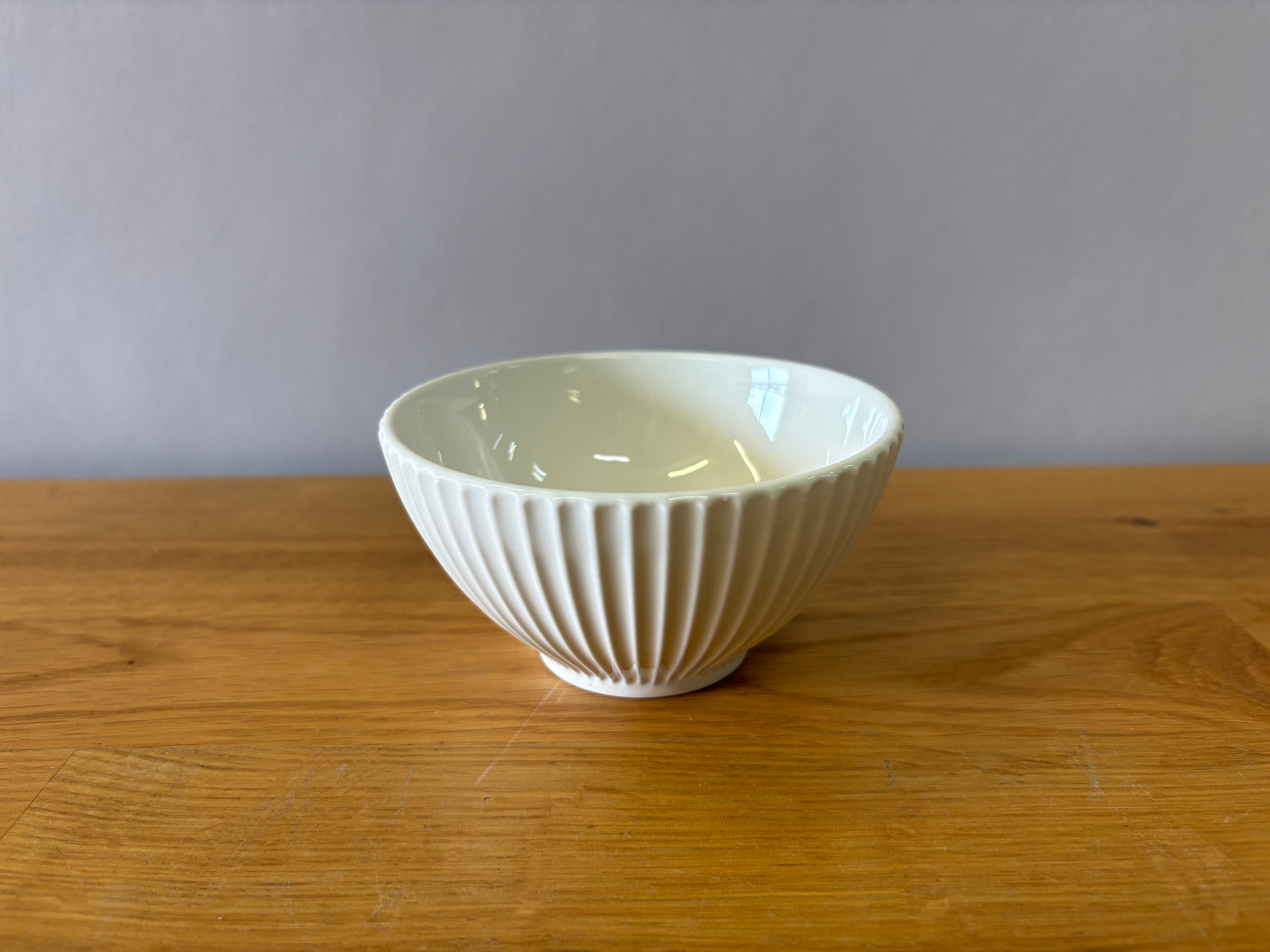 White Fluted Bowl