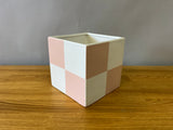 Pink and White Planter Pot