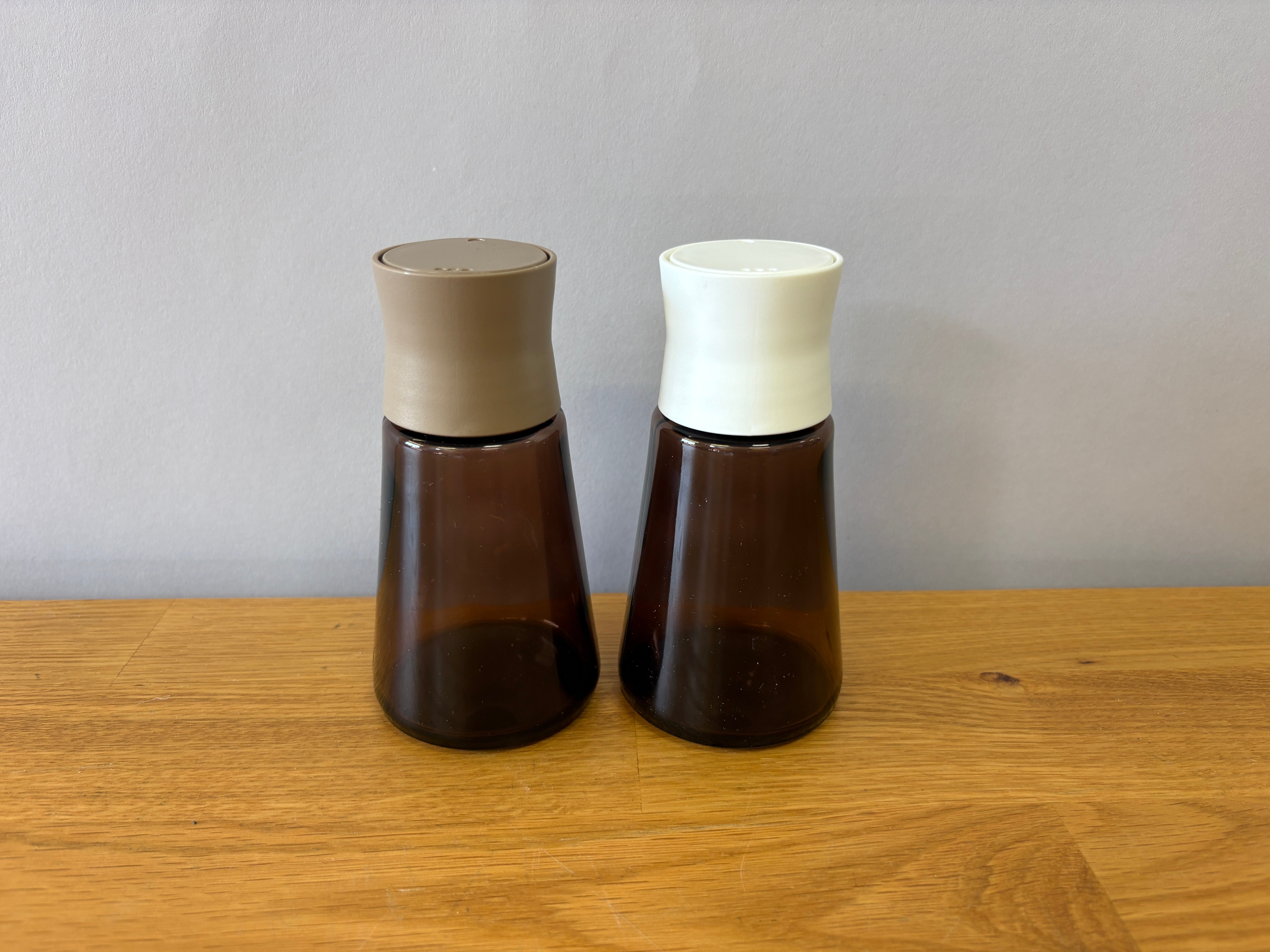Brown Glass Salt and Pepper Shaker