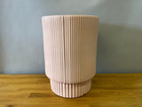 Pink Fluted Side Table