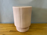 Pink Fluted Side Table
