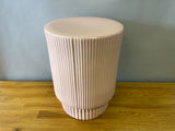 Pink Fluted Side Table