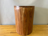 Wood Cylinder Side Table