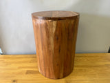 Wood Cylinder Side Table