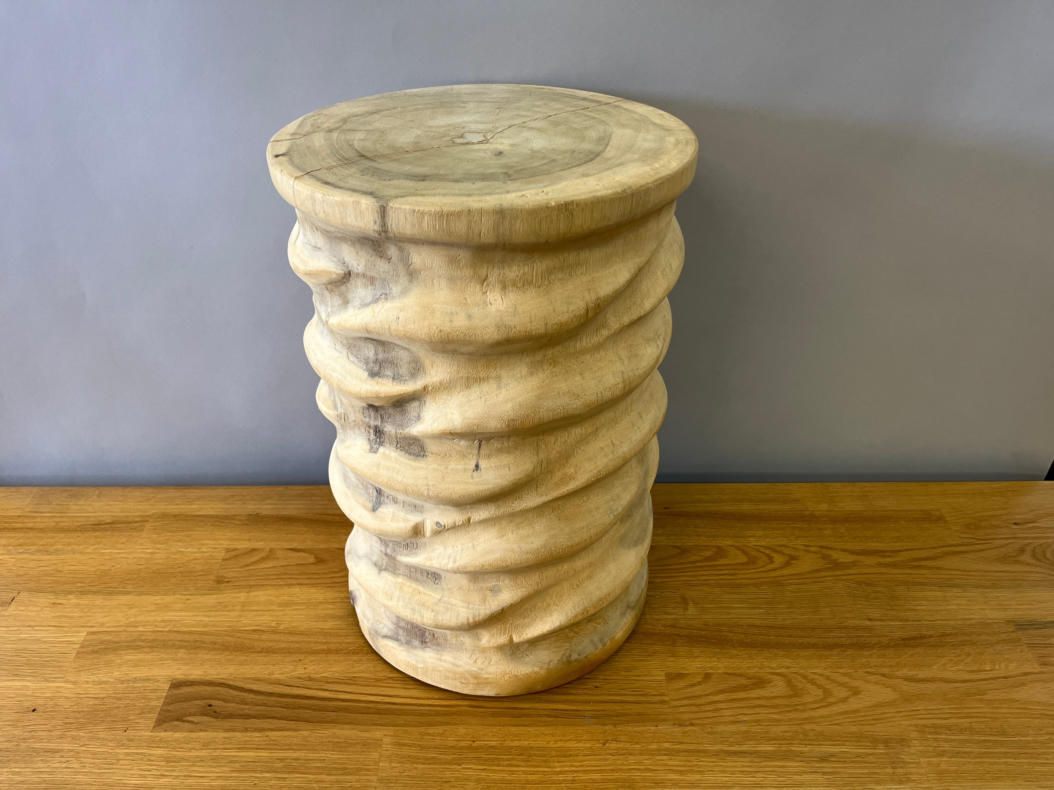 Wood Carved Side Table