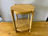 Light Wood Circular Side Table