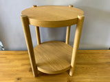 Light Wood Circular Side Table