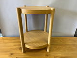 Light Wood Circular Side Table
