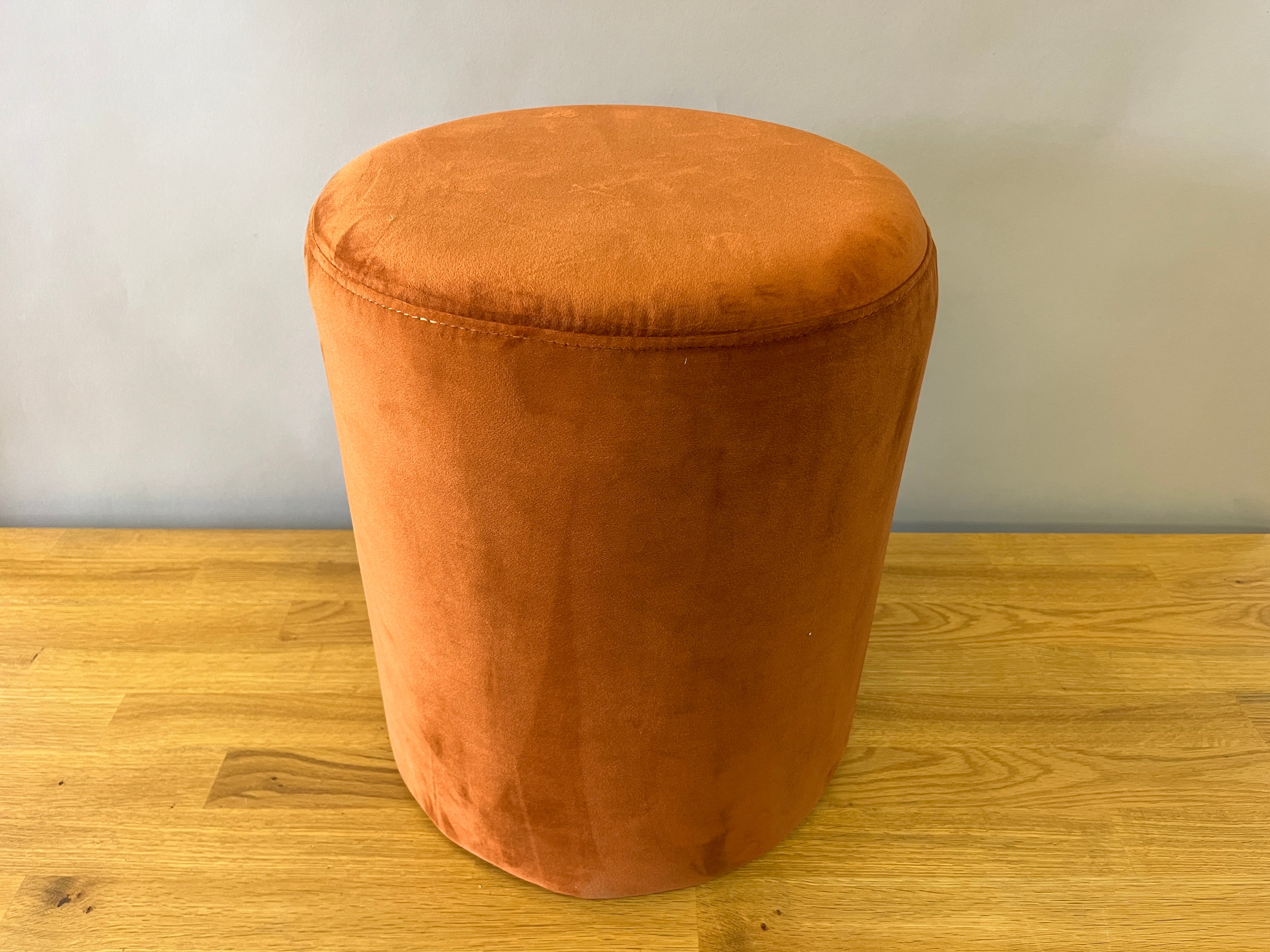 Orange Circle Ottoman